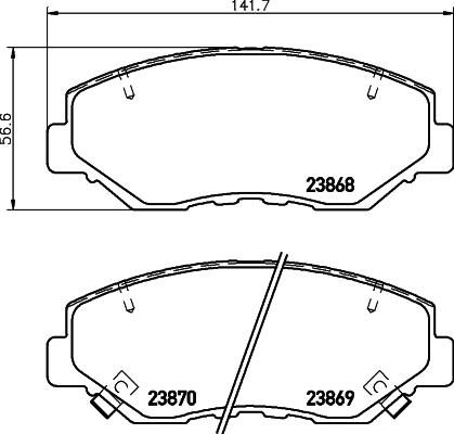 DON PCP1296 - Тормозные колодки, дисковые, комплект autosila-amz.com