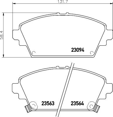 DON PCP1246 - Тормозные колодки, дисковые, комплект autosila-amz.com