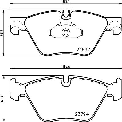 DON PCP1248 - Тормозные колодки, дисковые, комплект autosila-amz.com