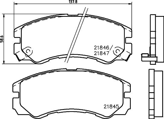 DON PCP1267 - Тормозные колодки, дисковые, комплект autosila-amz.com