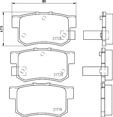 DON PCP1217 - Тормозные колодки, дисковые, комплект autosila-amz.com