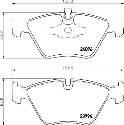 DON PCP1286 - Тормозные колодки, дисковые, комплект autosila-amz.com