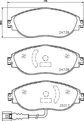 DON PCP1281 - Тормозные колодки, дисковые, комплект autosila-amz.com