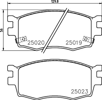 DON PCP1282 - Тормозные колодки, дисковые, комплект autosila-amz.com