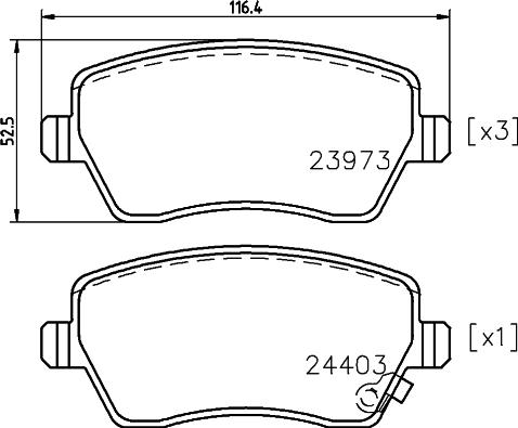 DON PCP1239 - Тормозные колодки, дисковые, комплект autosila-amz.com