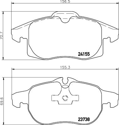 DON PCP1235 - Тормозные колодки, дисковые, комплект autosila-amz.com