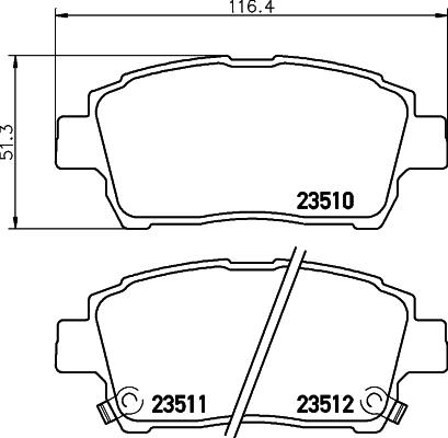 DON PCP1277 - Тормозные колодки, дисковые, комплект autosila-amz.com