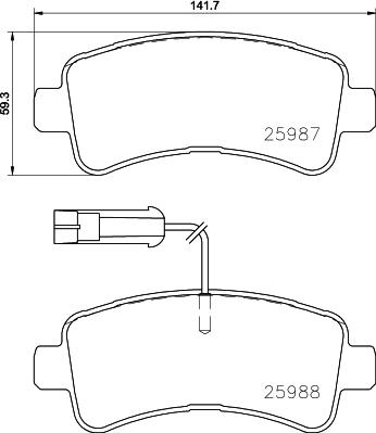 DON PCP1709 - Тормозные колодки, дисковые, комплект autosila-amz.com