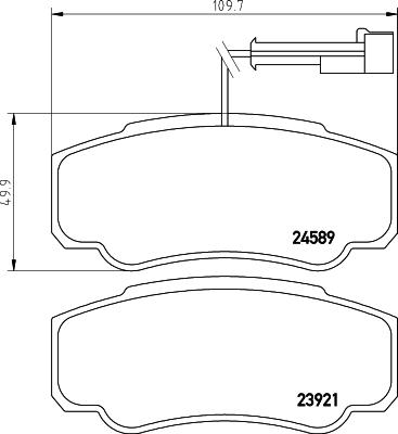 DON PCP1706 - Тормозные колодки, дисковые, комплект autosila-amz.com