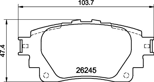 DON PCP2043 - Тормозные колодки, дисковые, комплект autosila-amz.com