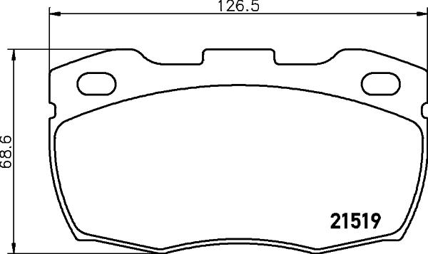 DON PCP2166 - Тормозные колодки, дисковые, комплект autosila-amz.com