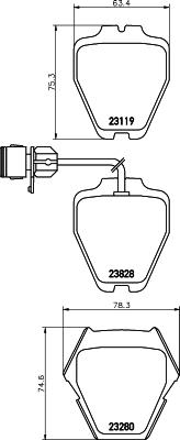 DON PCP2104 - Тормозные колодки, дисковые, комплект autosila-amz.com