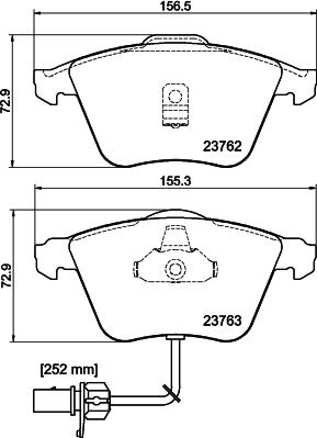 DON PCP2103 - Тормозные колодки, дисковые, комплект autosila-amz.com