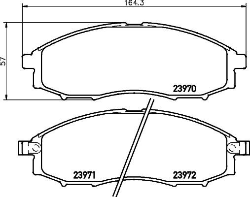 DON PCP2114 - Тормозные колодки, дисковые, комплект autosila-amz.com