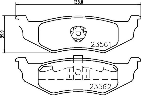 DON PCP2134 - Тормозные колодки, дисковые, комплект autosila-amz.com