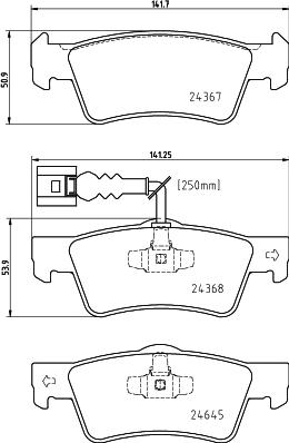 DON PCP2237 - Тормозные колодки, дисковые, комплект autosila-amz.com