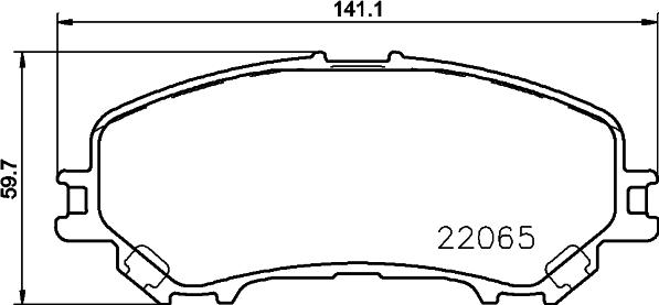 DON PCP2220 - Тормозные колодки, дисковые, комплект autosila-amz.com