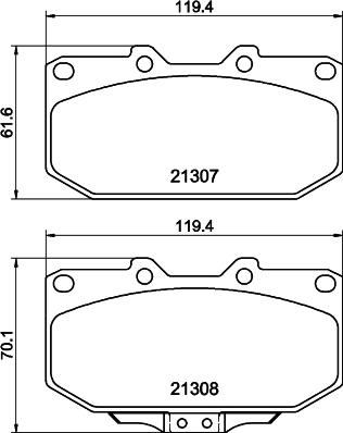 DON PCP2223 - Тормозные колодки, дисковые, комплект autosila-amz.com