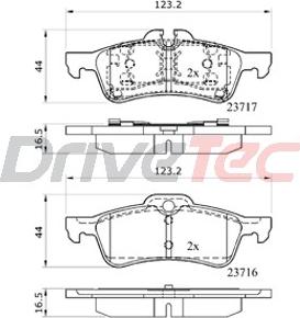 DriveTec DPAD1912 - Тормозные колодки, дисковые, комплект autosila-amz.com