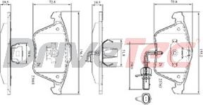 DriveTec DPAD1922 - Тормозные колодки, дисковые, комплект autosila-amz.com