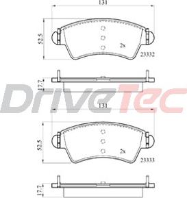 DriveTec DPAD1846 - Тормозные колодки, дисковые, комплект autosila-amz.com