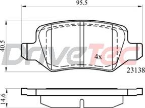 DriveTec DPAD1741 - Тормозные колодки, дисковые, комплект autosila-amz.com