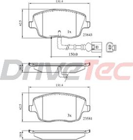 DriveTec DPAD1754 - Тормозные колодки, дисковые, комплект autosila-amz.com