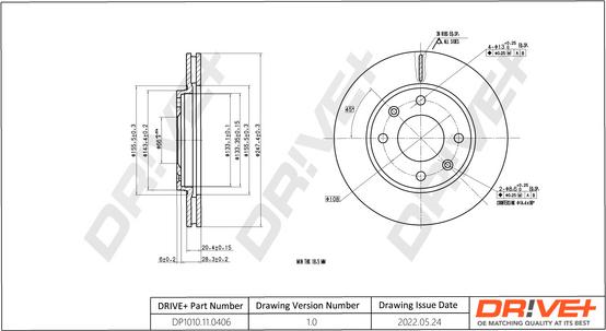 Dr!ve+ DP1010.11.0406 - Тормозной диск autosila-amz.com