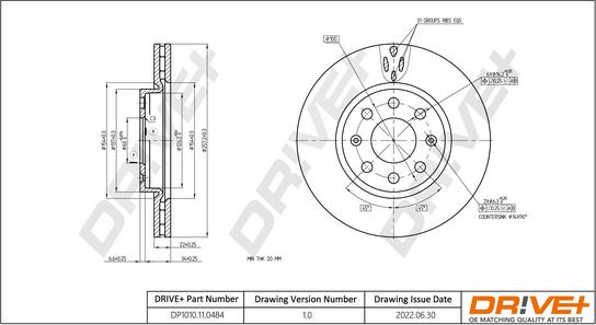 Dr!ve+ DP1010.11.0484 - Тормозной диск autosila-amz.com