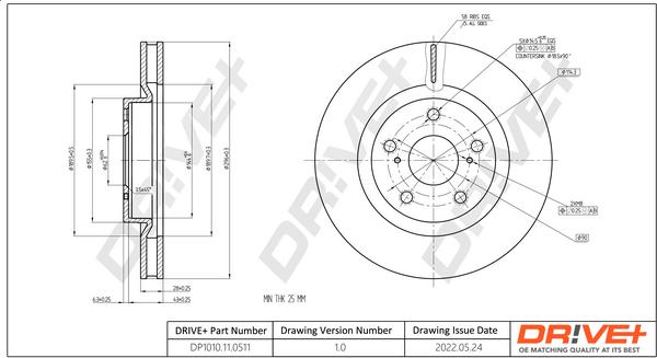 Dr!ve+ DP1010.11.0511 - Тормозной диск autosila-amz.com