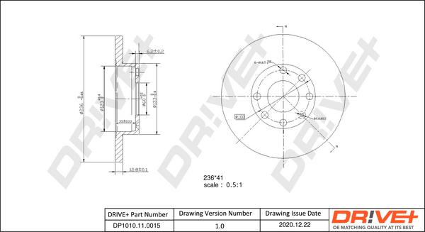 Dr!ve+ DP1010.11.0015 - Тормозной диск autosila-amz.com