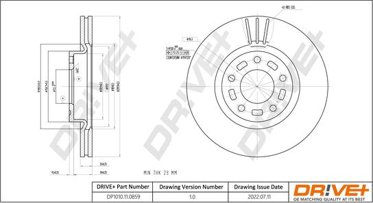 Dr!ve+ DP1010.11.0859 - Тормозной диск autosila-amz.com