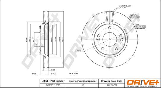 Dr!ve+ DP1010.11.0818 - Тормозной диск autosila-amz.com