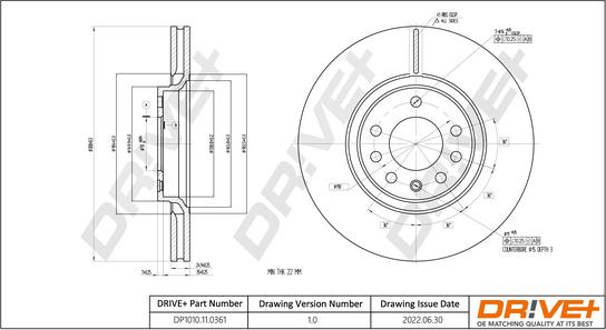 Dr!ve+ DP1010.11.0361 - Тормозной диск autosila-amz.com