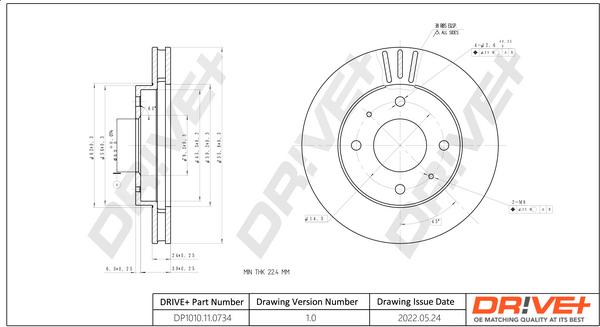 Dr!ve+ DP1010.11.0734 - Тормозной диск autosila-amz.com