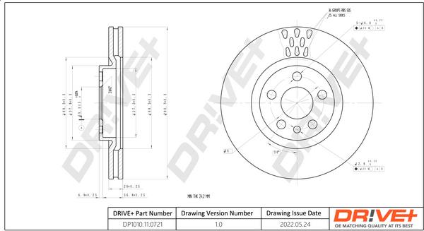 Dr!ve+ DP1010.11.0721 - Тормозной диск autosila-amz.com