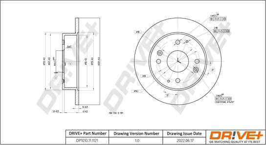 Dr!ve+ DP1010.11.1121 - Тормозной диск autosila-amz.com