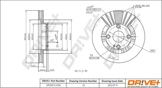 Dr!ve+ DP1010.11.1258 - Тормозной диск autosila-amz.com