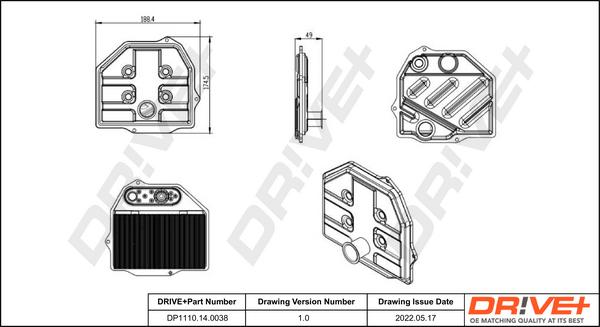 Dr!ve+ DP1110.14.0038 - Гидрофильтр, автоматическая коробка передач autosila-amz.com