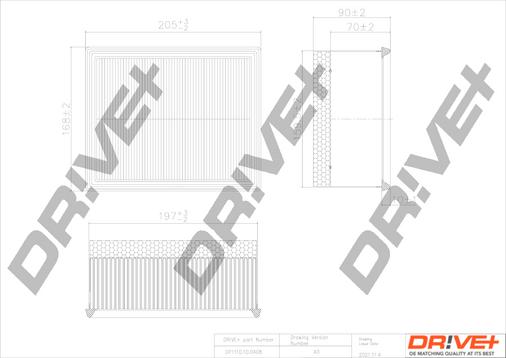 Dr!ve+ DP1110.10.0408 - Воздушный фильтр, двигатель autosila-amz.com