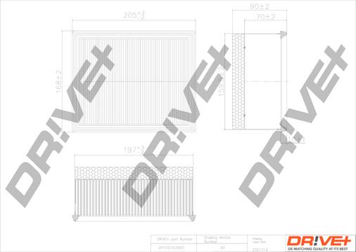 Dr!ve+ DP1110.10.0407 - Воздушный фильтр, двигатель autosila-amz.com