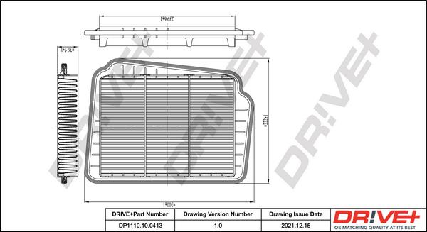 Dr!ve+ DP1110.10.0413 - Воздушный фильтр, двигатель autosila-amz.com