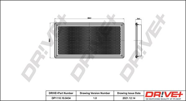 Dr!ve+ DP1110.10.0434 - Воздушный фильтр, двигатель autosila-amz.com