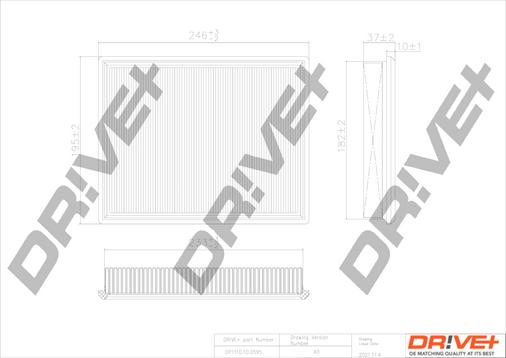 Dr!ve+ DP1110.10.0595 - Воздушный фильтр, двигатель autosila-amz.com