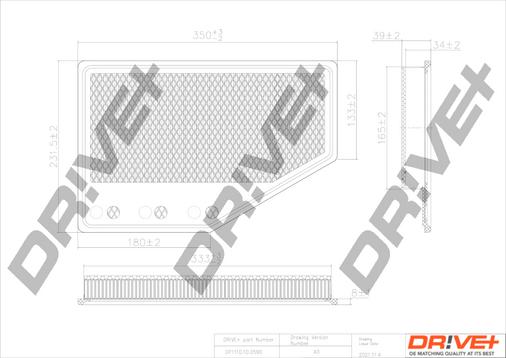 Dr!ve+ DP1110.10.0590 - Воздушный фильтр, двигатель autosila-amz.com