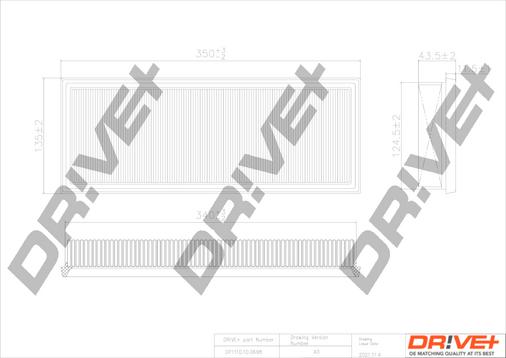 Dr!ve+ DP1110.10.0698 - Воздушный фильтр, двигатель autosila-amz.com