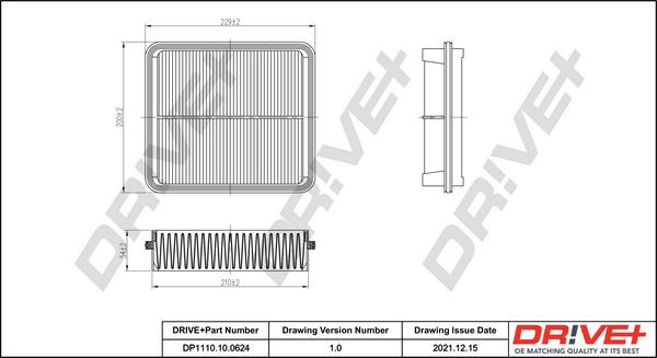 Dr!ve+ DP1110.10.0624 - Воздушный фильтр, двигатель autosila-amz.com