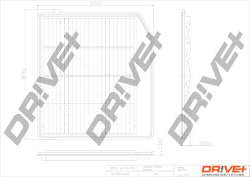 Dr!ve+ DP1110.10.0627 - Воздушный фильтр, двигатель autosila-amz.com