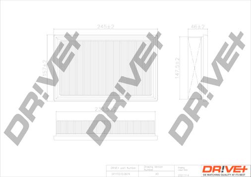 Dr!ve+ DP1110.10.0674 - Воздушный фильтр, двигатель autosila-amz.com
