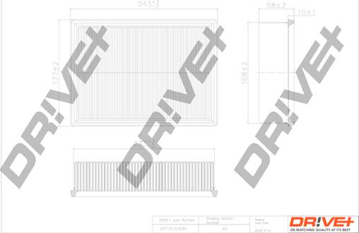 Dr!ve+ DP1110.10.0044 - Воздушный фильтр, двигатель autosila-amz.com